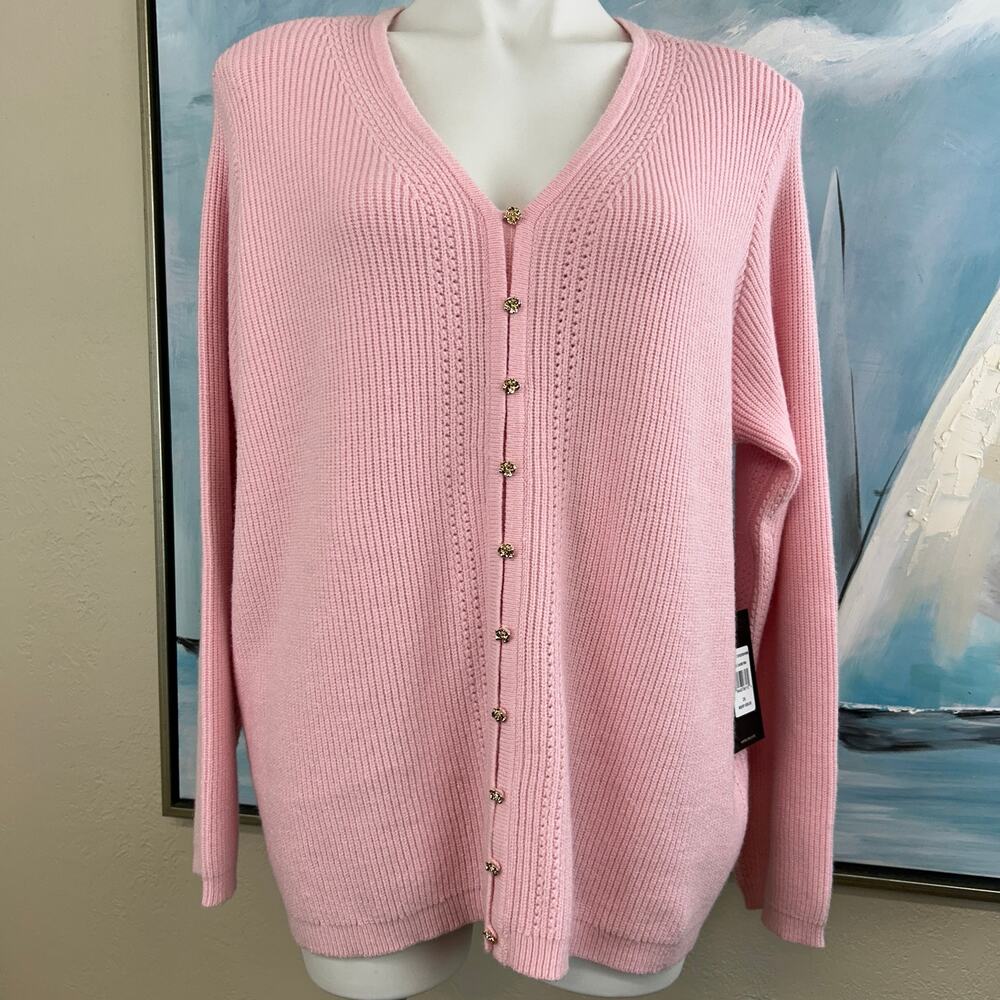 Cyrus cardigan sweater Charmed Pink size 2X NWT - Picture 2 of 7